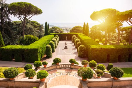 Foto de Parque en Italia, diseño paisajístico del jardín papal - Imagen libre de derechos