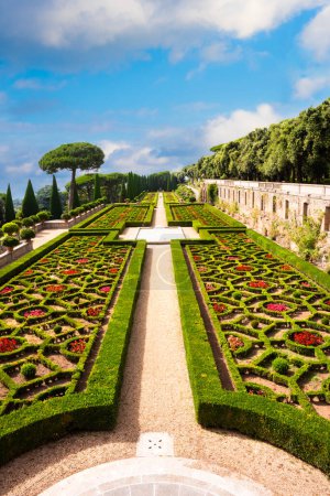 Parc en Italie, aménagement paysager du jardin pontifical