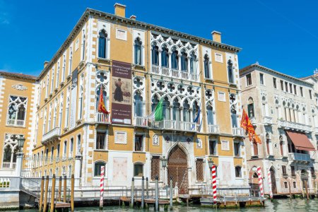 Photo for Venice, Veneto - Italy - 06-10-2021: Palazzo Cavalli-Franchettis facade along Venices Grand Canal - Royalty Free Image
