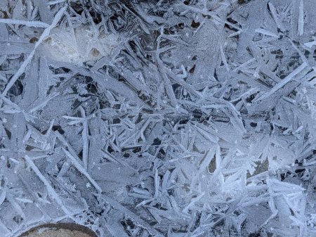 ice freezing surface of water - natural background