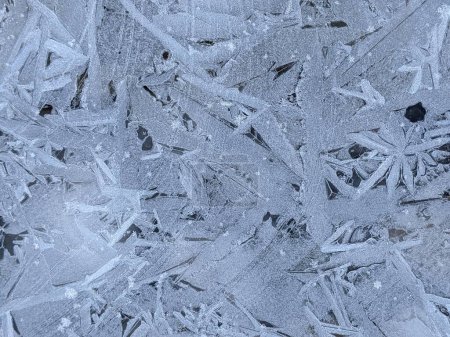 ice freezing surface of water - natural background