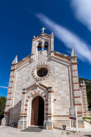 Photo for Front facade of medieval Church of St. Blaise in Ston town, Peljesac Peninsula, Croatia. - Royalty Free Image
