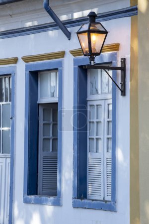 Photo for Colonial architecture in the historic Sao Joao del Rei, city of the gold cycle in the colonial period on Minas Gerais state, Brazil - Royalty Free Image