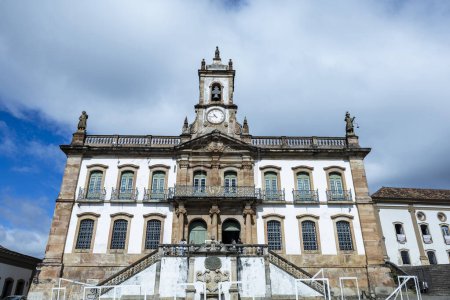 Photo for Facade of Inconfidence Museum or Museum of Betrayal on Tiradentes Square in UNESCO World Heritage City Ouro Preto, Minas Gerais, Brazil - Royalty Free Image