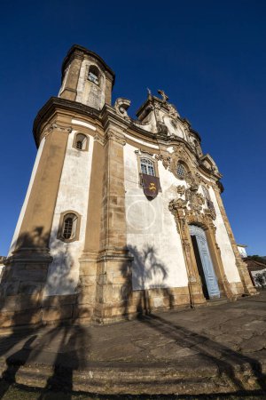 Photo for Church of Our Lady of Mount Carmel, built in 1813, one of icons of brazilian baroque architecture. Ouro Preto, Minas Gerais state, Brazil - Royalty Free Image