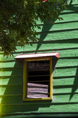 Szczegóły kolorowy budynek na ulicy Caminito w La Boca, Buenos Aires, Argentyna.. Caminito był obszar portowy, w którym urodził się Tango.