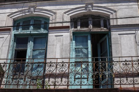 Szczegóły kolorowy budynek na ulicy Caminito w La Boca, Buenos Aires, Argentyna. Caminito był portowym obszarem, gdzie urodził się Tango..