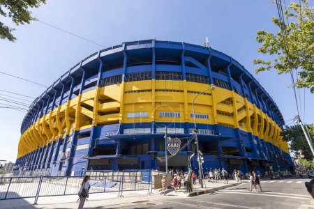 Foto de Buenos Aires, Argentina - 29 de enero de 2024 - La Bombonera en el barrio de La Boca, estadio del club de fútbol Boca Juniors - Imagen libre de derechos