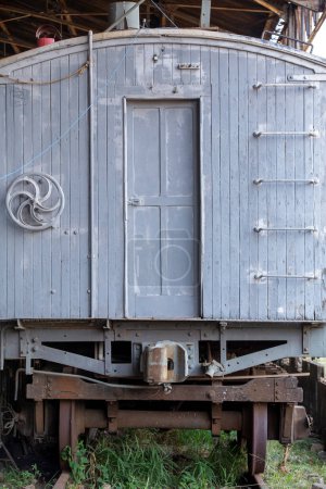 wagon de train antique détériorant à la culture de la gare. Campinas, État de Sao Paulo, Brésil