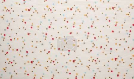 Scattered colorful dots on white background. Abstract designs patterns. Classic colorful polka dots textile