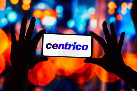 Photo for February 15, 2023, Brazil. In this photo illustration, the Centrica plc logo is seen displayed on a smartphone - Royalty Free Image