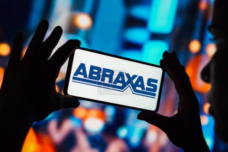 Photo for March 14, 2023, Brazil. In this photo illustration, the Abraxas Petroleum Corporation logo seen displayed on a smartphone - Royalty Free Image