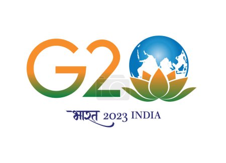 Foto de 19 de abril de 2023, Brasil. Ilustración de la cumbre del G20 en Nueva Delhi en 2023. La cumbre del G20 se reunirá del 9 al 10 de septiembre - Imagen libre de derechos