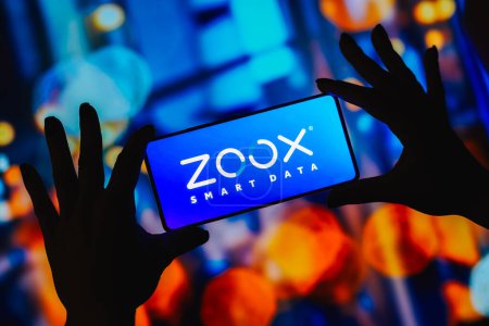 Photo for September 6, 2023, Brazil. In this photo illustration, the Zoox Smart Data logo is displayed on a smartphone screen - Royalty Free Image
