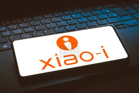 Foto de 15 de enero de 2024, Brasil. En esta ilustración fotográfica, el logotipo de XIAO-I Corporation se muestra en la pantalla de un teléfono inteligente - Imagen libre de derechos