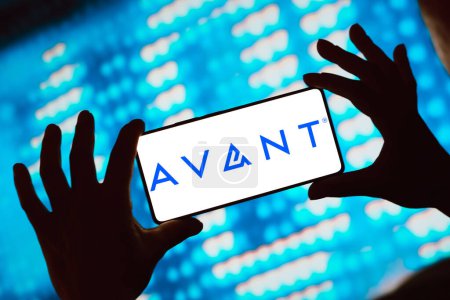 Photo for February 29, 2024, Brazil. In this photo illustration, the Avant LLC logo is displayed on a smartphone screen - Royalty Free Image