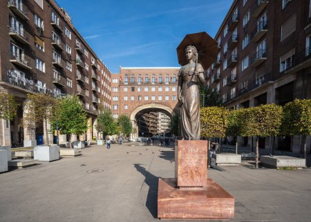 Photo for Budapest, Hungary - Oct 22, 2019: Sisi Statue (Elisabeth) at Madach Square - Budapest, Hungary - Royalty Free Image