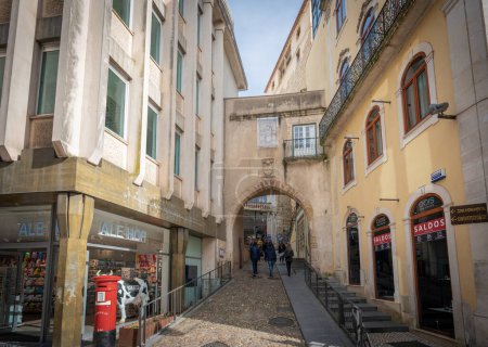 Photo for Coimbra, Portugal - Feb 11, 2020: Barbican Gate - Coimbra, Portugal - Royalty Free Image