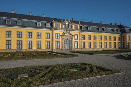Photo for Hannover, Germany - Jan 16, 2020: Gallery Building at Herrenhausen Gardens - Hanover, Lower Saxony, Germany - Royalty Free Image