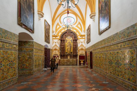 Photo for Seville, Spain - Apr 3, 2019: Chapel of the Gothic Palace (Capilla del Palacio Gotico) at Alcazar (Royal Palace of Seville) - Seville, Andalusia, Spain - Royalty Free Image