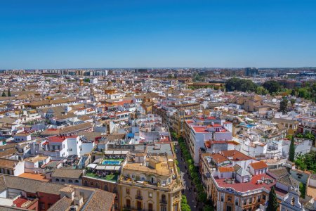 Téléchargez les photos : Vue Aérienne De Séville Avec Calle Mateos Gago - Séville, Andalousie, Espagne - en image libre de droit