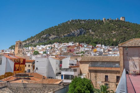 Photo for Jaen view with Castle of Santa Catalina and Saint John and Saint Peter Church - Jaen, Spain - Royalty Free Image