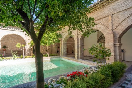 Photo for Jaen, Spain - Jun 1,  2019: La Magdalena Church courtyard - former mosque ablutions courtyard - Jaen, Spain - Royalty Free Image