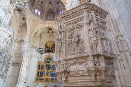 Photo for Toledo, Spain - Mar 27, 2019: Pulpit of Church at Monastery of San Juan de los Reyes - Toledo, Spain - Royalty Free Image