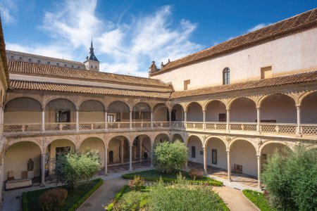 Toledo, Spain - Mar 29, 2019: Santa Cruz Museum Courtyard - Toledo, Spain