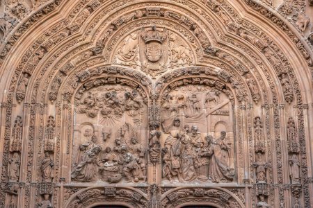 Téléchargez les photos : Porte de la Nativité à la cathédrale de Salamanque - Salamanque, Espagne - en image libre de droit