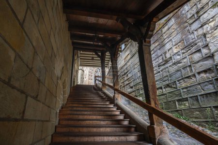 Foto de Interior de la Escalera Escaliers du Marche - Lausana, Suiza - Imagen libre de derechos