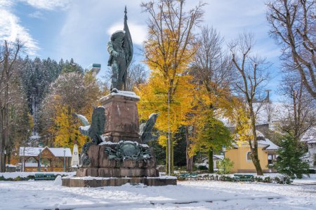 Foto de Innsbruck, Austria - 14 de noviembre de 2019: Monumento a Andreas Hofer en Bergisel - Innsbruck, Austria - Imagen libre de derechos