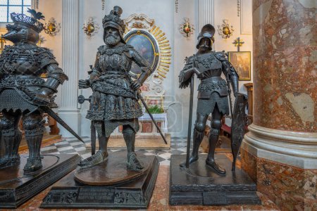 Photo for Innsbruck, Austria - Nov 15, 2019: Statues of Duke Ernest and King Theoderic the Great at Hofkirche (Court Church) - Innsbruck, Austria - Royalty Free Image