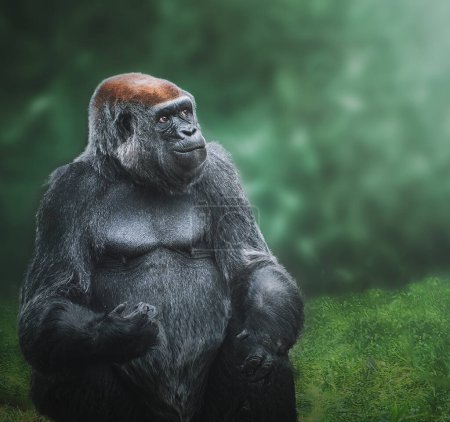 Téléchargez les photos : Gorille des plaines de l'ouest (gorille gorille gorille) - en image libre de droit