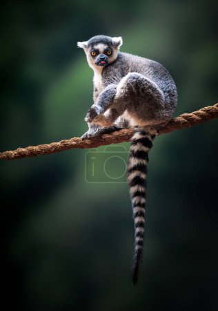 Foto de Lemur de cola anillada (Lemur catta) - Madagascar Primado - Imagen libre de derechos