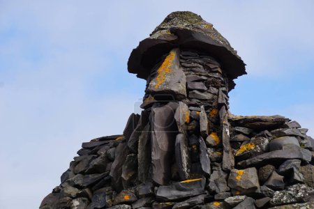 Foto de Arnastrapi, Islandia - 6 de agosto de 2022 - Estatua de Bardur Snaefellas troll realizada por Ragnar Kjartansson - primer plano en la cabeza - Imagen libre de derechos
