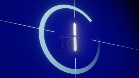 1 - number and circle on blue background-stock-photo