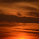 Sunset sky with clouds - vertical photograph