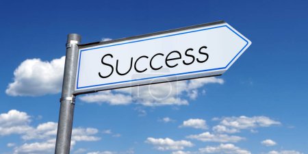 Photo for Success - metal signpost with one arrow - Royalty Free Image