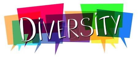 Illustration for Colorful speech bubbles - diversity concept - vector illustration - Royalty Free Image