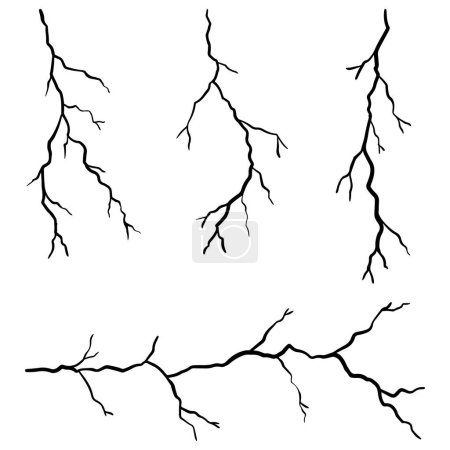Doodle sketch style of Hand drawn cracks cartoon vector illustration.