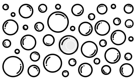 Doodle sketch style of Hand drawn water bubble vector illustration.