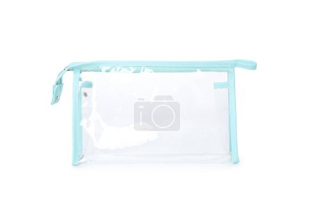 Foto de Accesorios de baño, bolsa de aseo, aislado sobre fondo blanco - Imagen libre de derechos