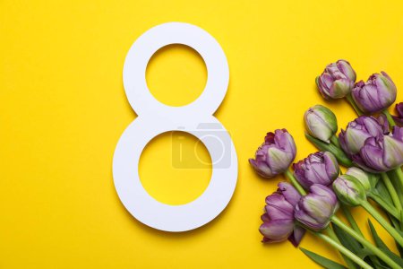 Photo for Concept of 8 march, Women day, top view - Royalty Free Image
