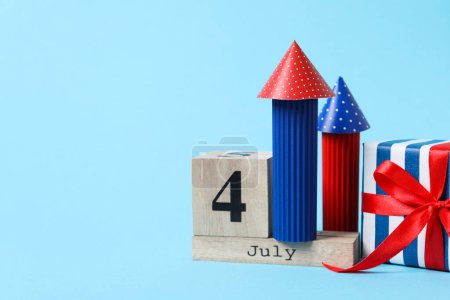 Composition pour 4 Juillet, Jour de l'indépendance des Etats-Unis, espace pour le texte