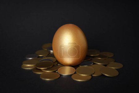 Concepto de riqueza y jubilación: huevos de oro