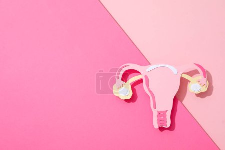 Photo for Women's health and women's healthcare concept with uterus - Royalty Free Image