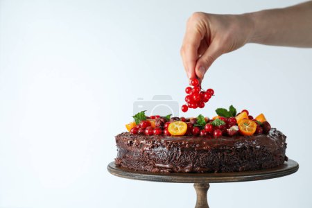 Foto de El postre sabroso - el pastel de chocolate, el concepto del postre delicioso - Imagen libre de derechos