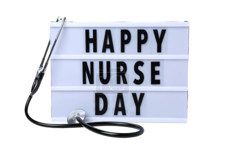 Photo for Composition for International nurse and doctor day, isolated on white background - Royalty Free Image