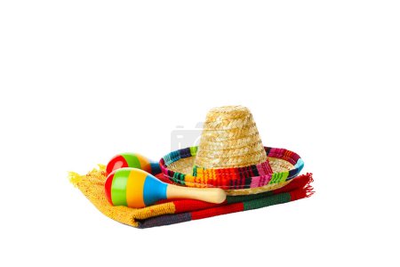 Photo for Concept of Cinco de mayo, isolated on white background - Royalty Free Image